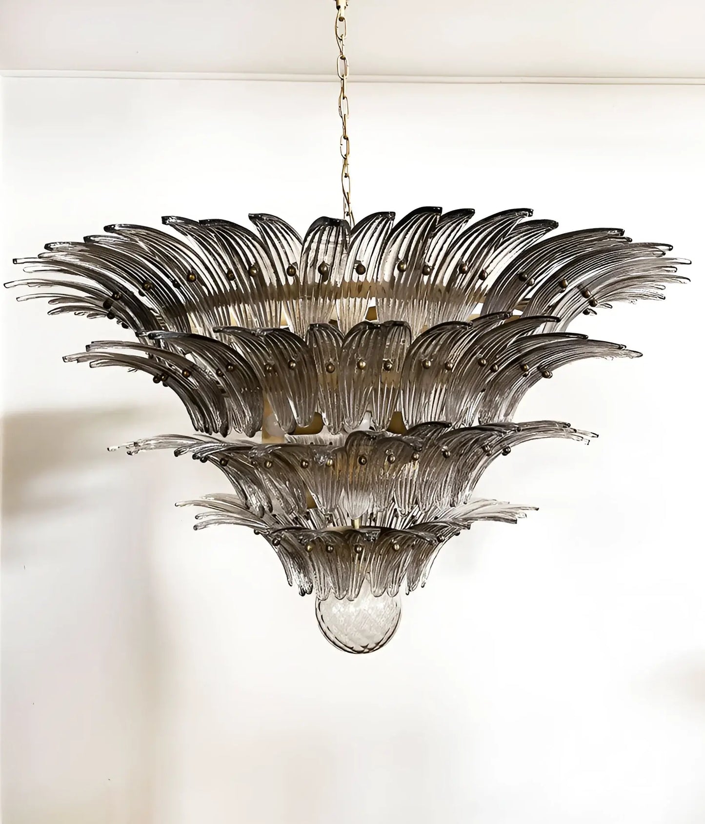 Palmette Murano Smoked Glass Chandelier - Nuvé