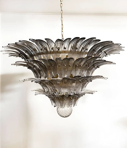 Palmette Murano Smoked Glass Chandelier - Nuvé