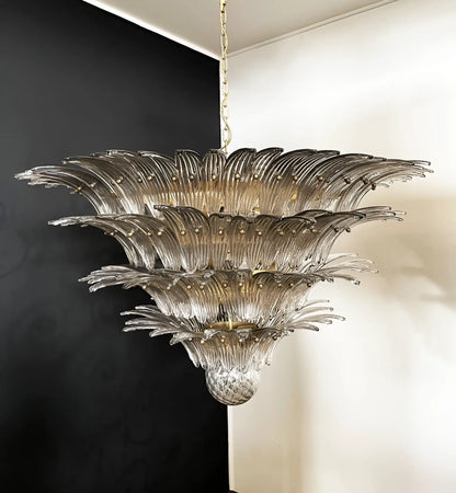 Palmette Murano Smoked Glass Chandelier - Nuvé