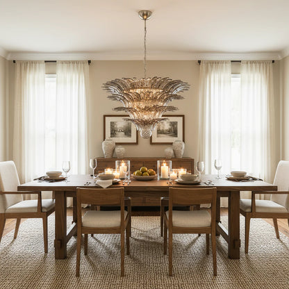 Palmette Murano Smoked Glass Chandelier - Nuvé