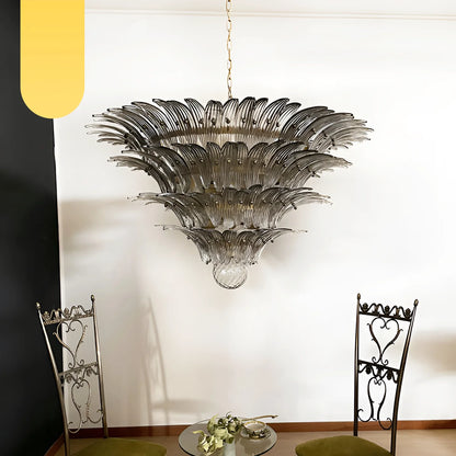 Murano Palmette Smoked Chandelier - Nuvé