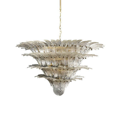 Murano Palmette Transparent Chandelier - Nuvé