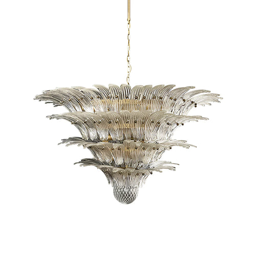 Murano Palmette Transparent Chandelier - Nuvé