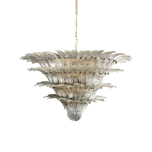 Murano Palmette Transparent Chandelier - Nuvé
