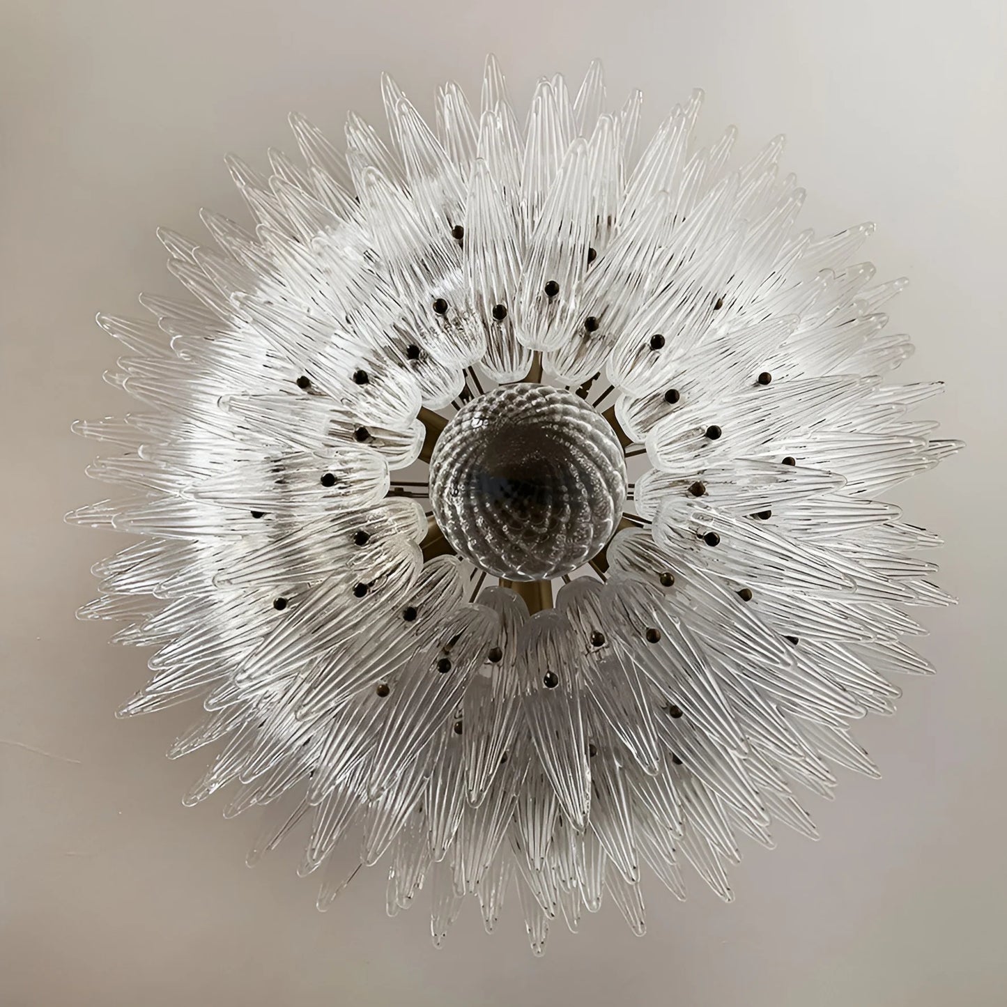 Murano Palmette Transparent Chandelier - Nuvé