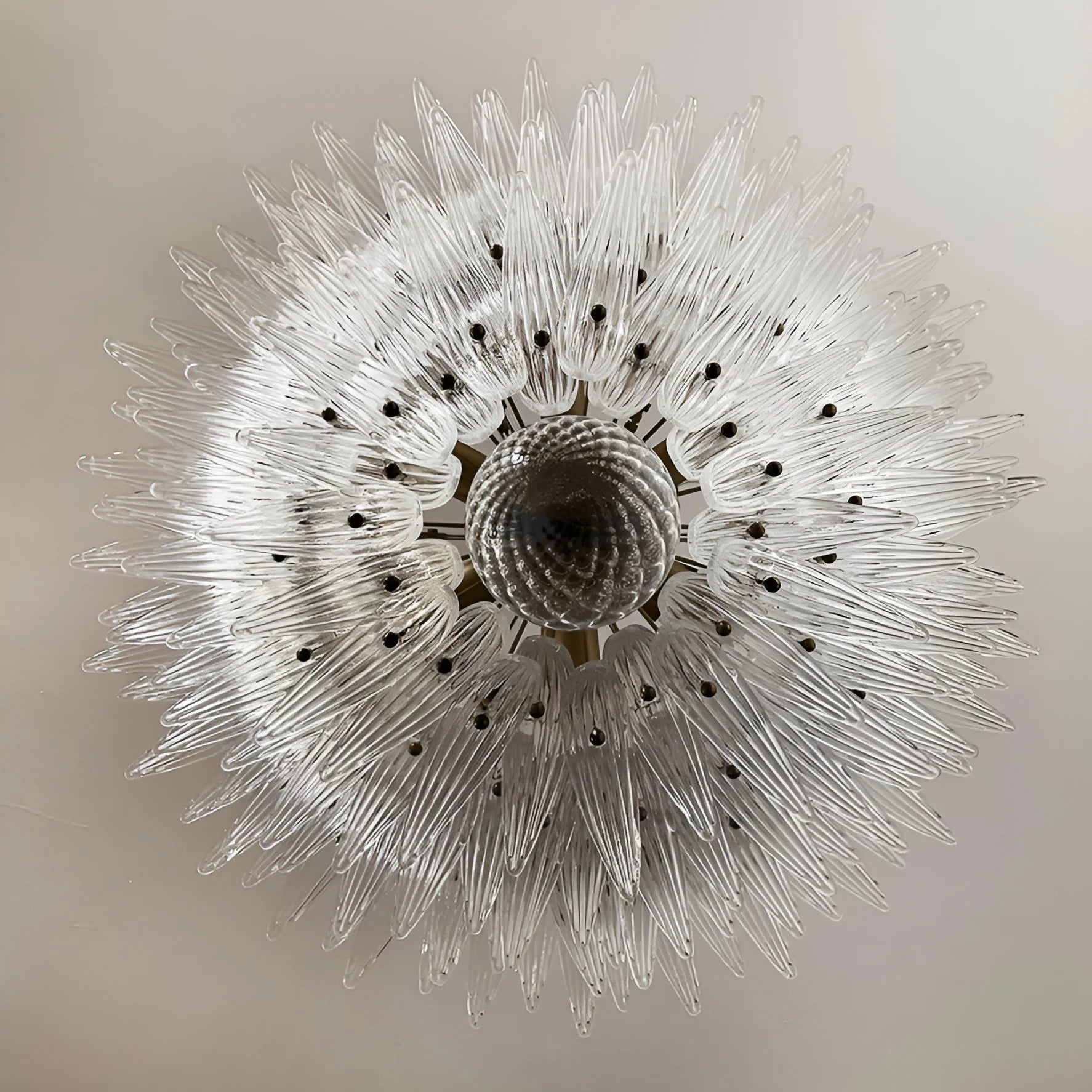 Murano Palmette Transparent Chandelier - Nuvé