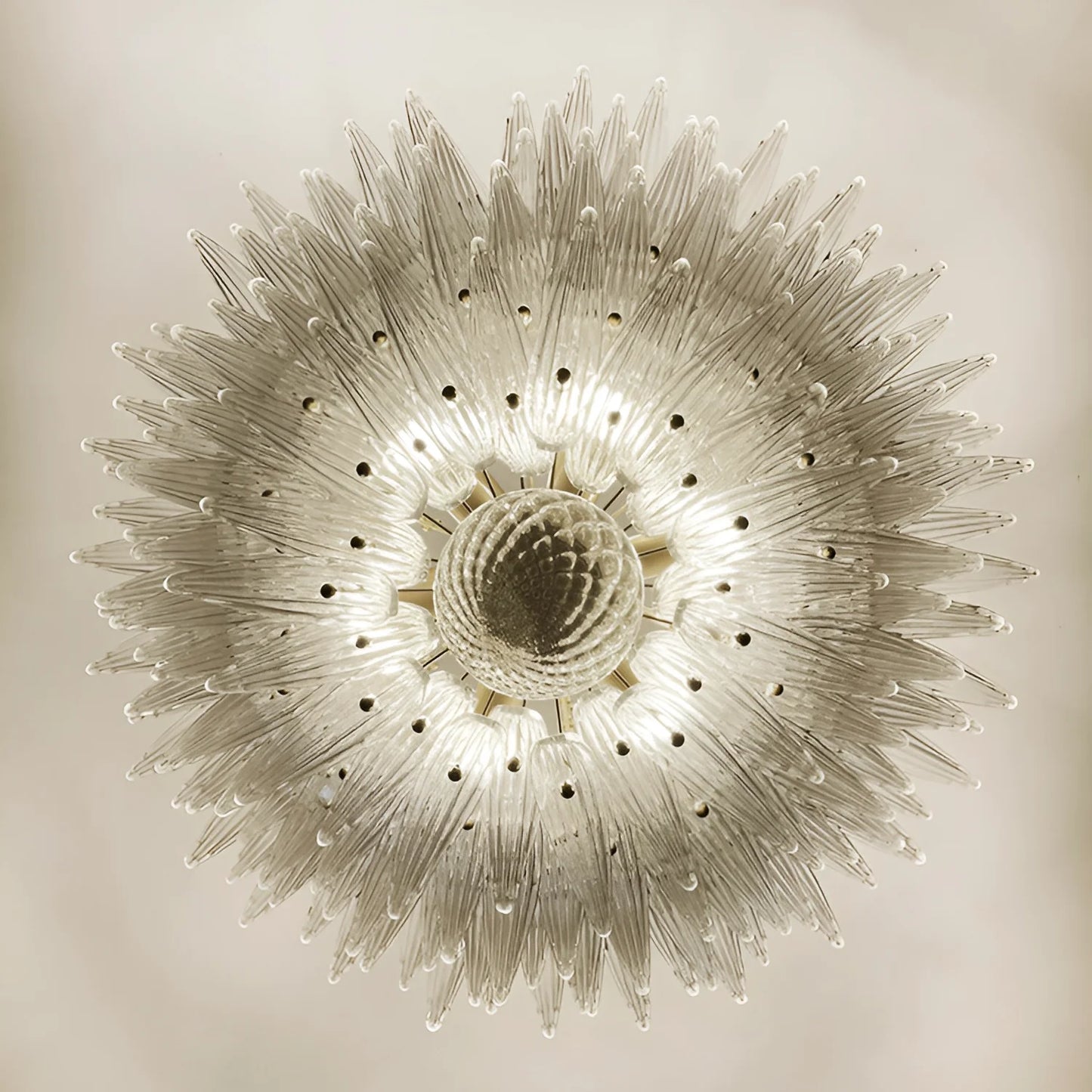 Murano Palmette Transparent Chandelier - Nuvé
