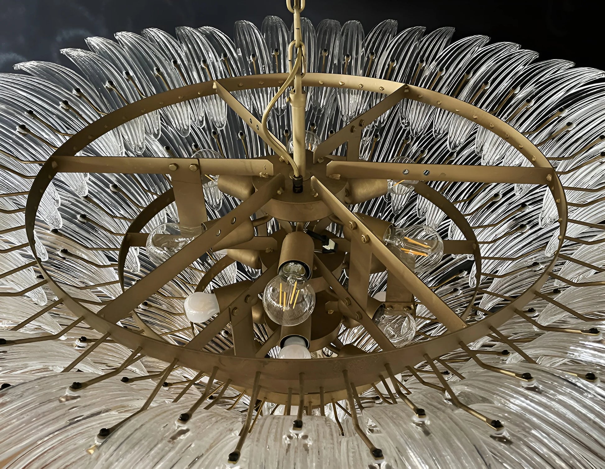 Murano Palmette Transparent Chandelier - Nuvé