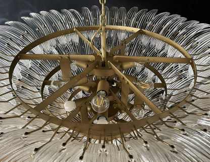 Murano Palmette Transparent Chandelier - Nuvé