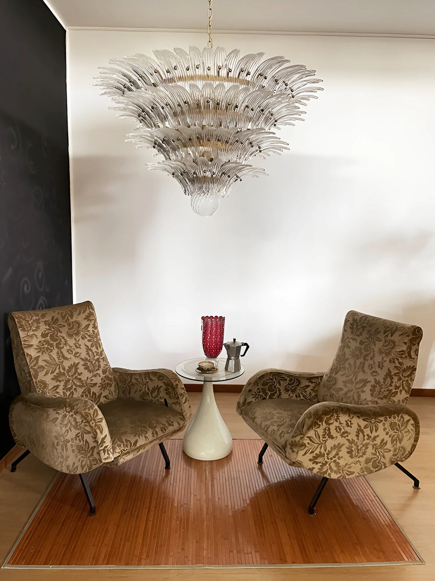 Murano Palmette Transparent Chandelier - Nuvé