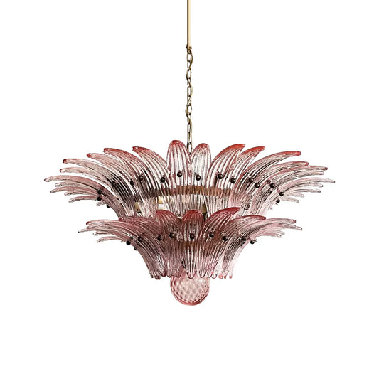 Murano Palmette Pink Chandelier - Nuvé