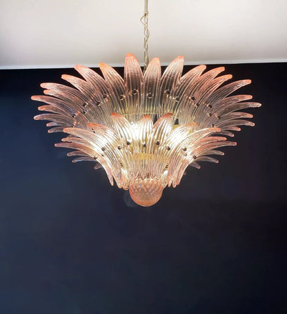 Murano Palmette Pink Chandelier - Nuvé