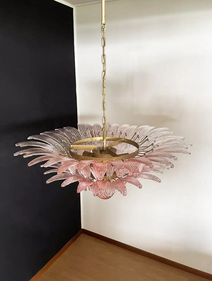 Murano Palmette Pink Chandelier - Nuvé