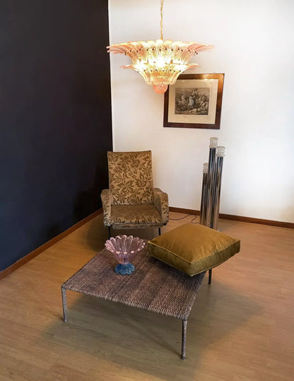 Murano Palmette Pink Chandelier - Nuvé