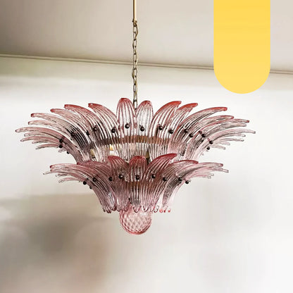 Murano Palmette Pink Chandelier - Nuvé