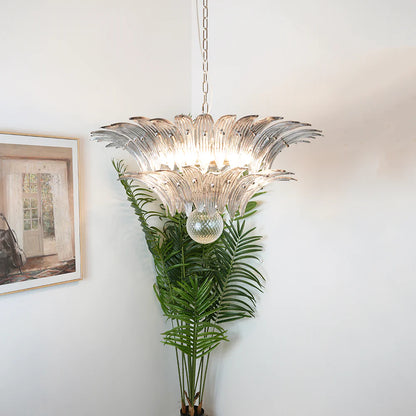 Murano Palmette Smoked Chandelier - Nuvé