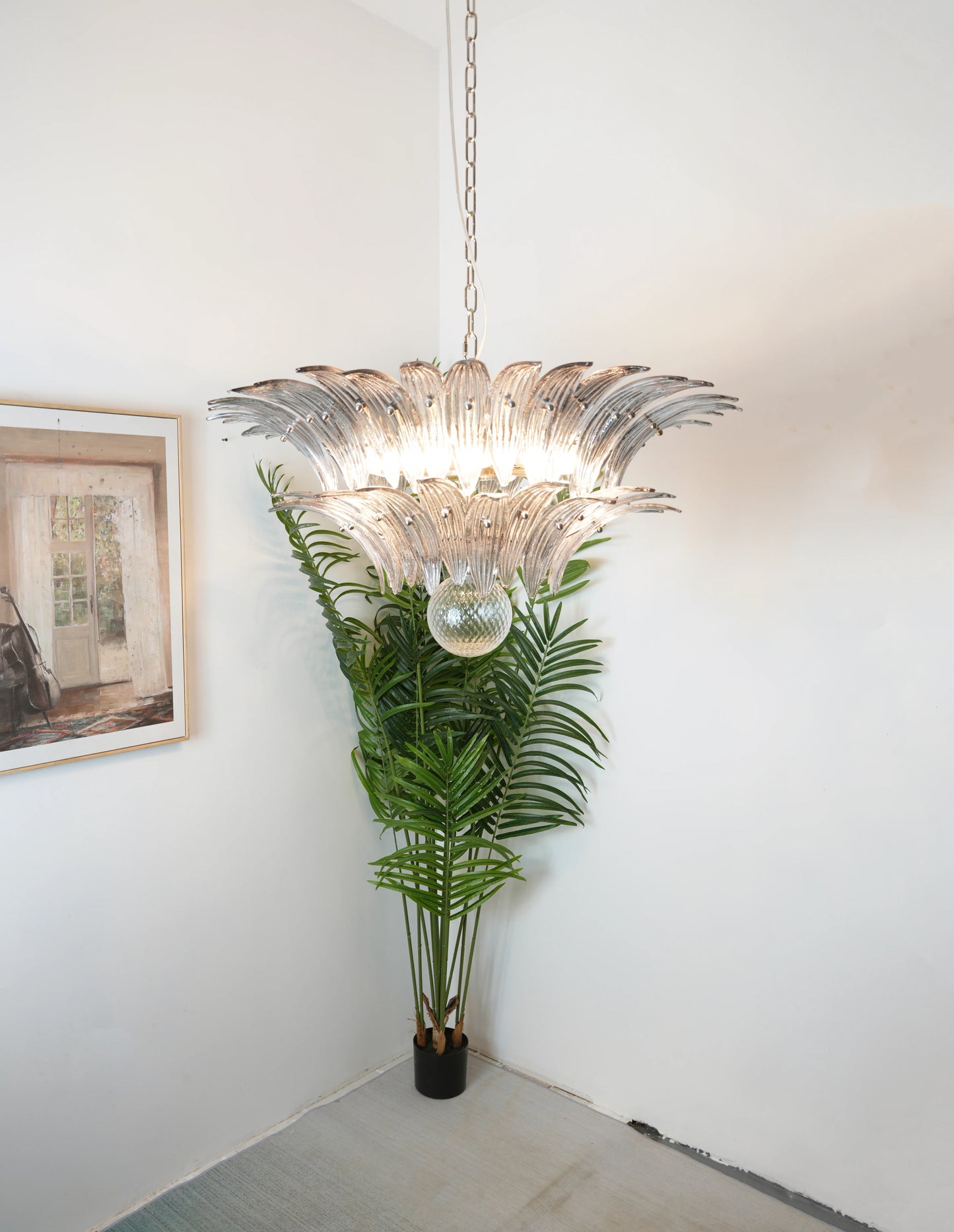 Murano Palmette Smoked Chandelier - Nuvé
