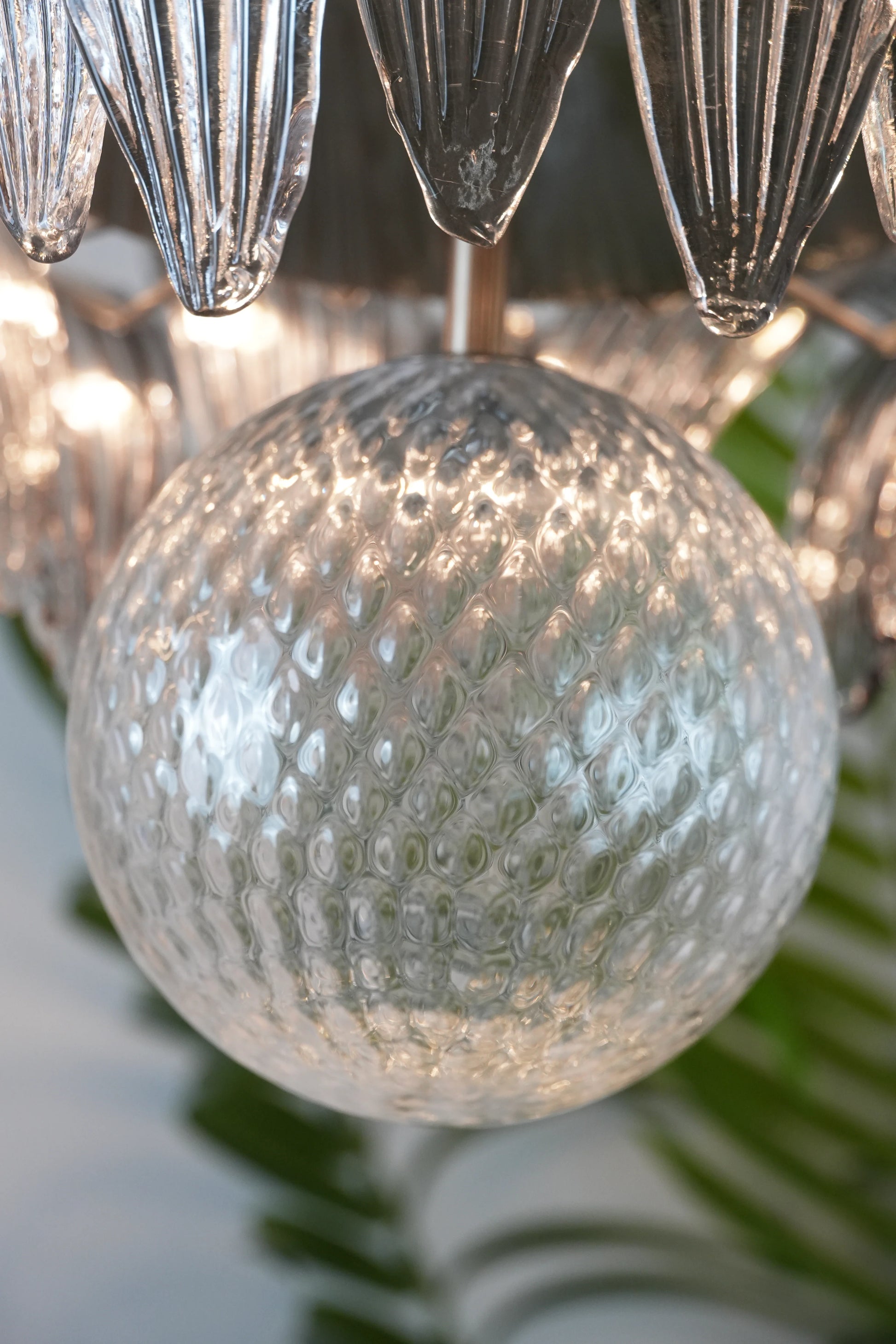 Murano Palmette Smoked Chandelier - Nuvé