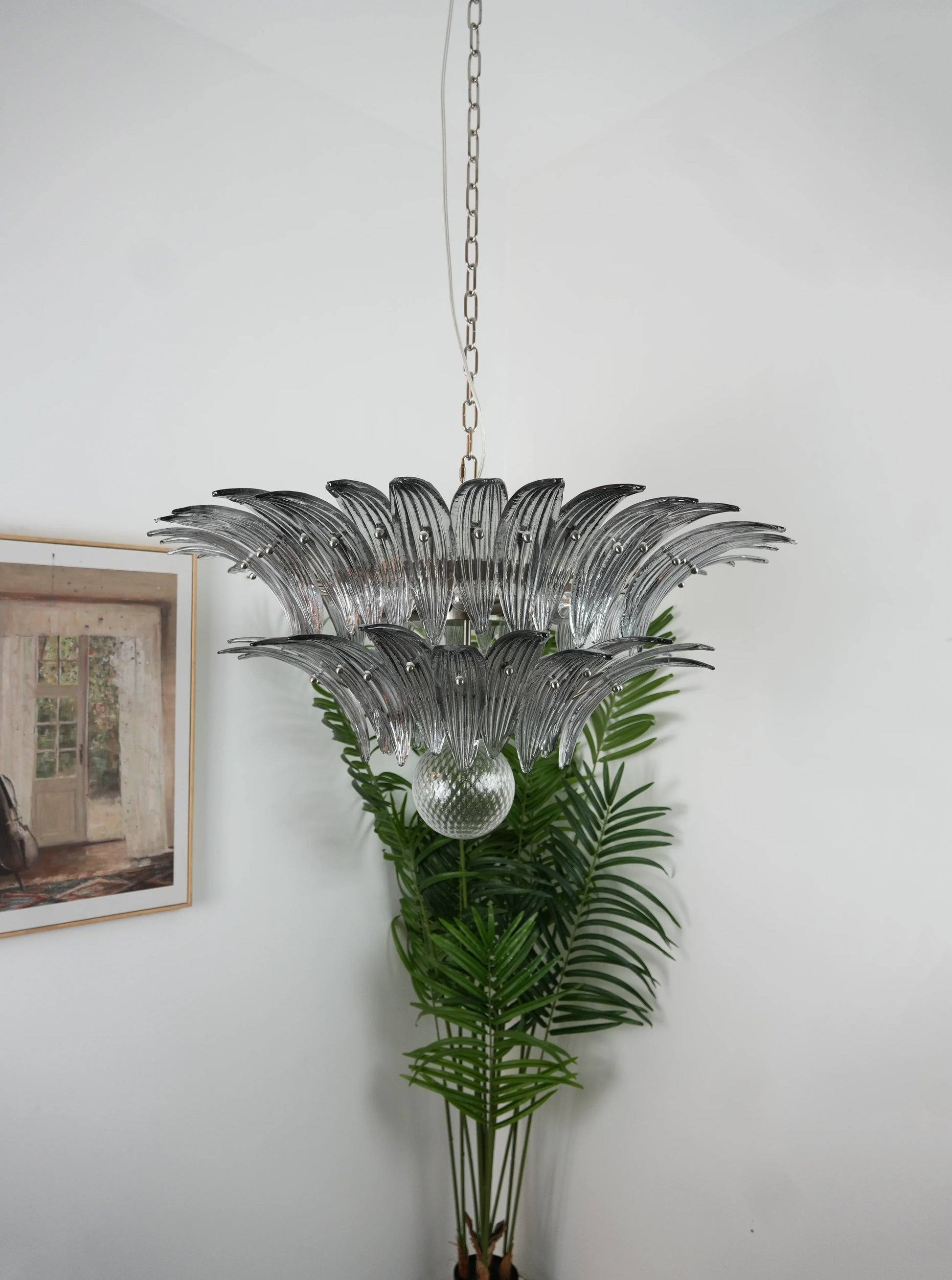 Murano Palmette Smoked Chandelier - Nuvé