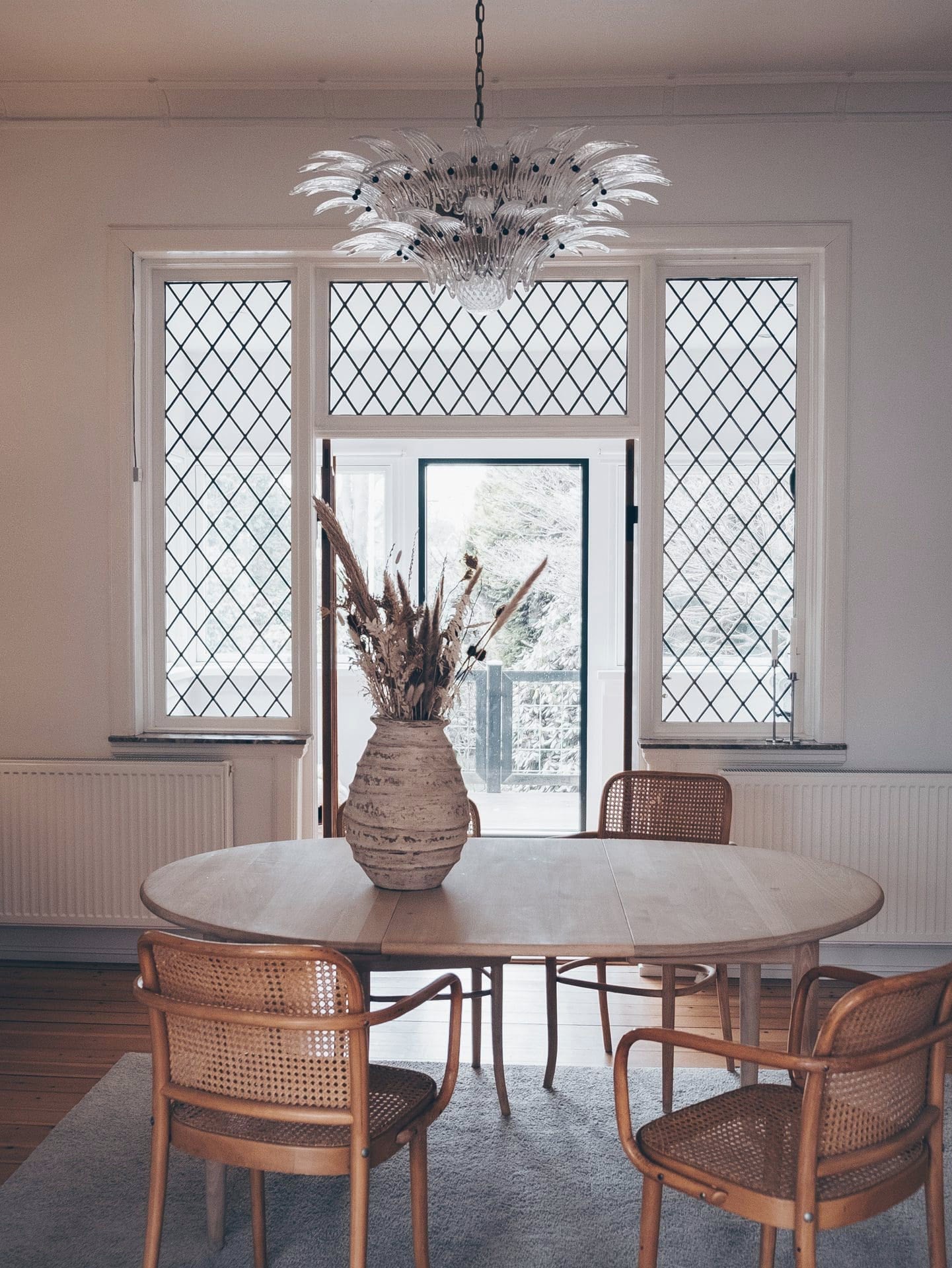 Murano Palmette Transparent Chandelier - Nuvé