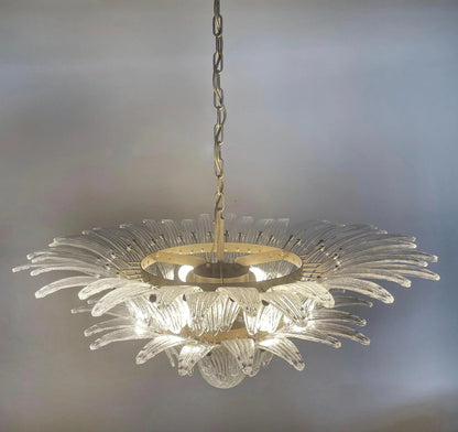 Murano Palmette Transparent Chandelier - Nuvé