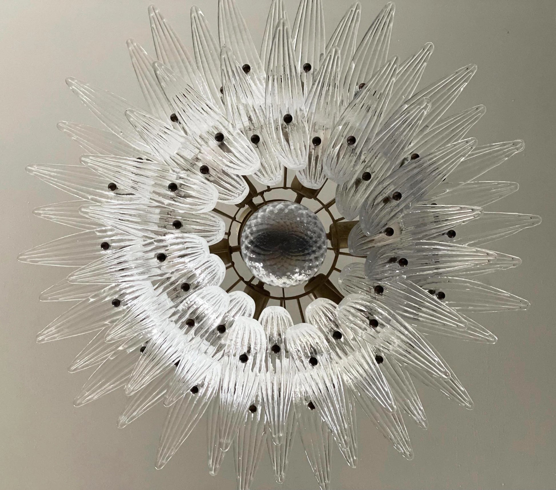 Murano Palmette Transparent Chandelier - Nuvé