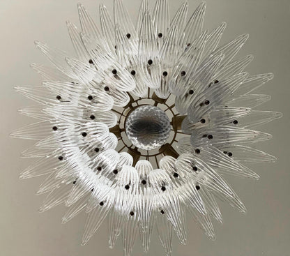 Murano Palmette Transparent Chandelier - Nuvé