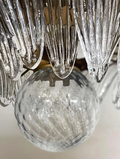 Murano Palmette Transparent Chandelier - Nuvé