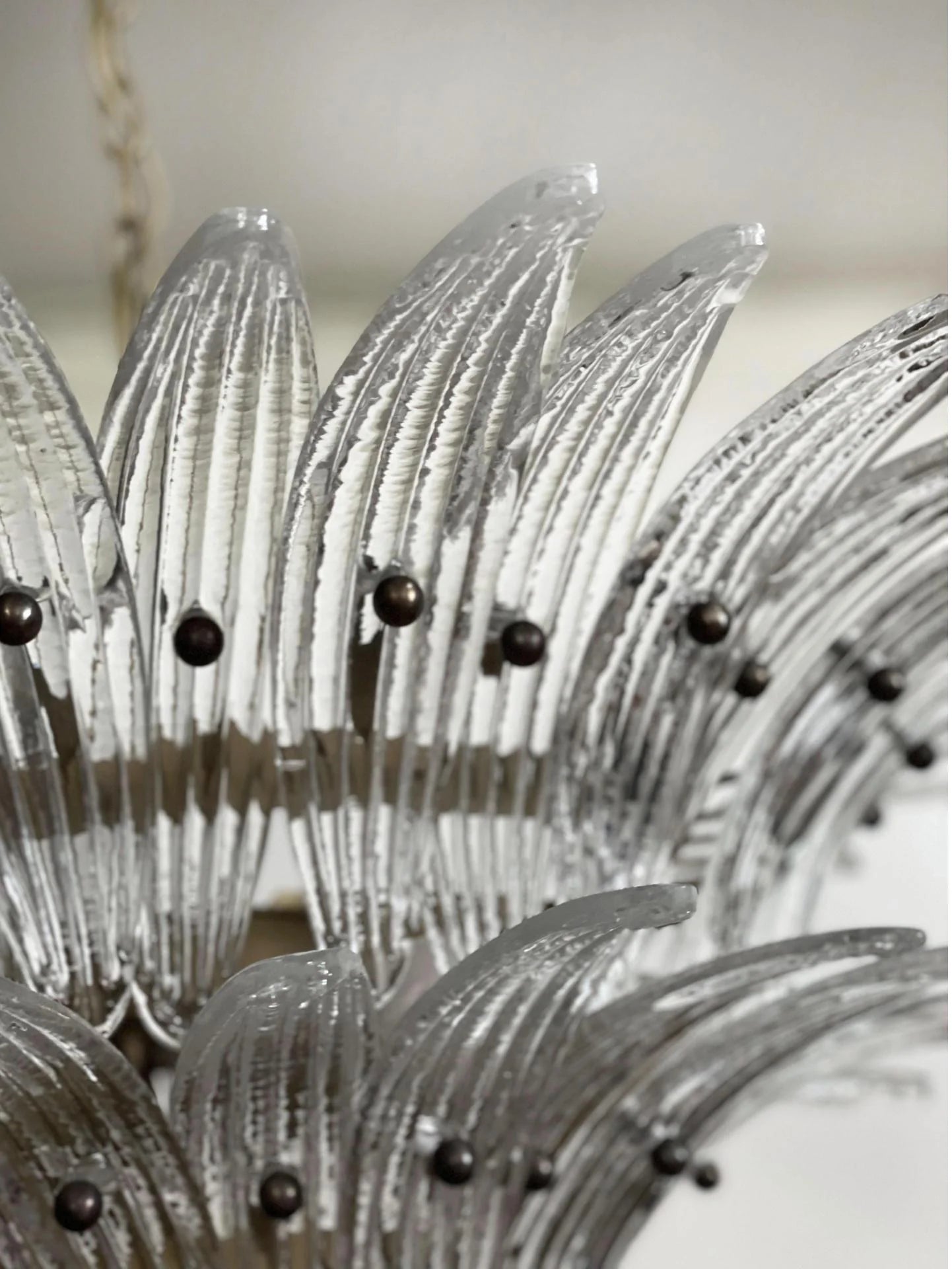 Murano Palmette Transparent Chandelier - Nuvé
