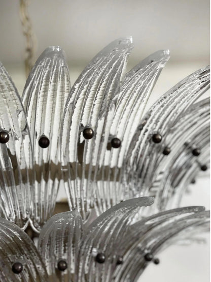 Murano Palmette Transparent Chandelier - Nuvé