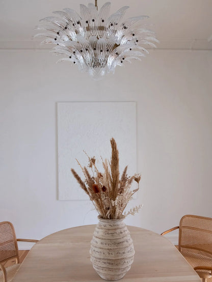 Murano Palmette Transparent Chandelier - Nuvé