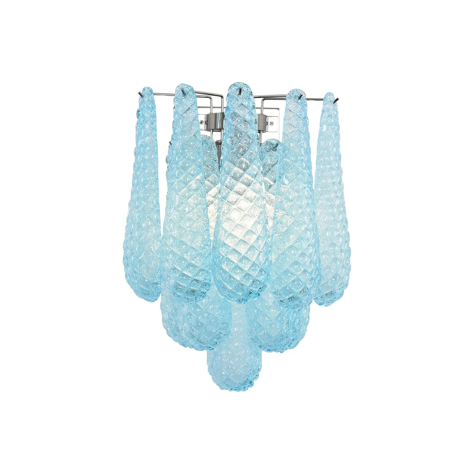 Murano Petals Glass Blue Wall Light - Nuvé