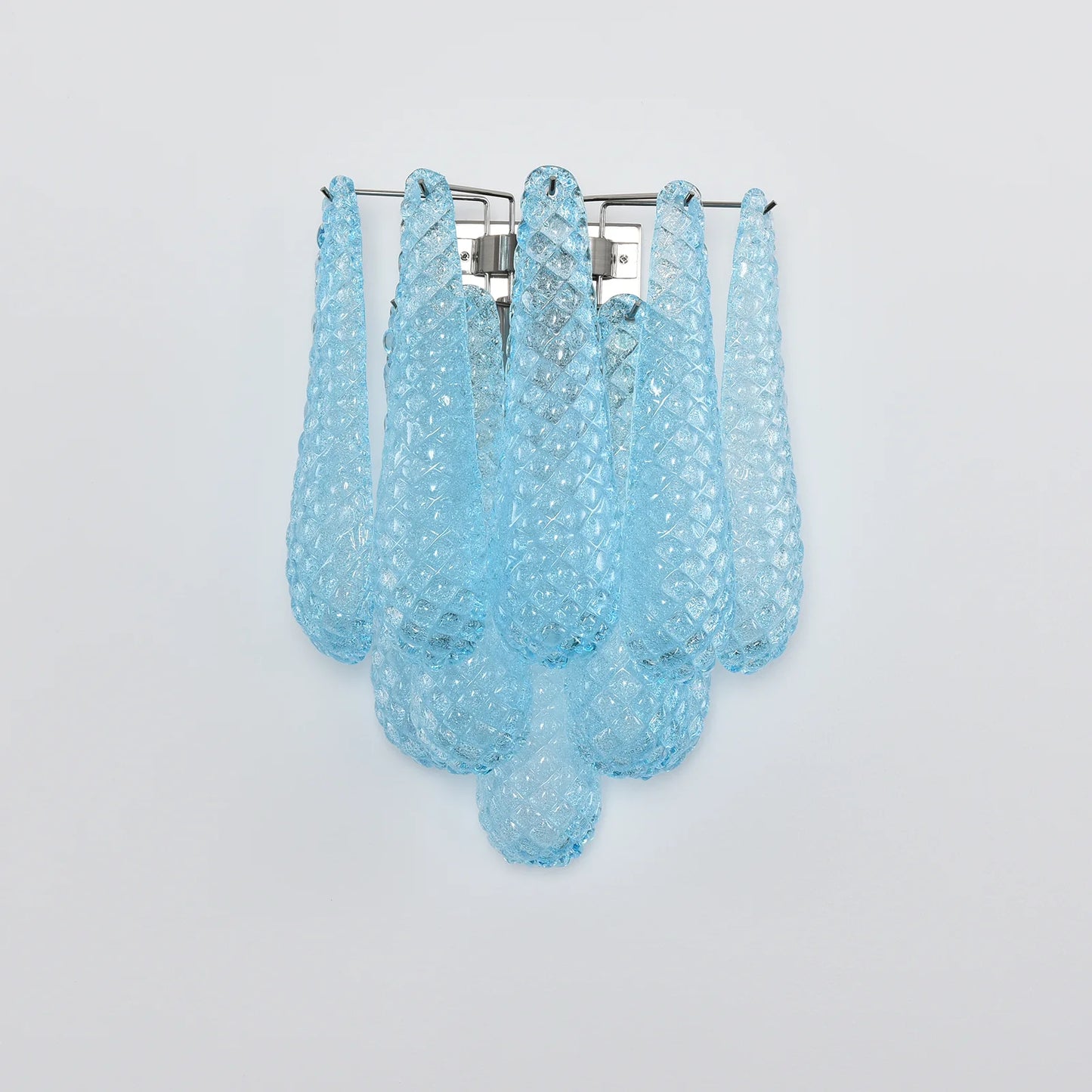 Murano Petals Glass Blue Wall Light - Nuvé