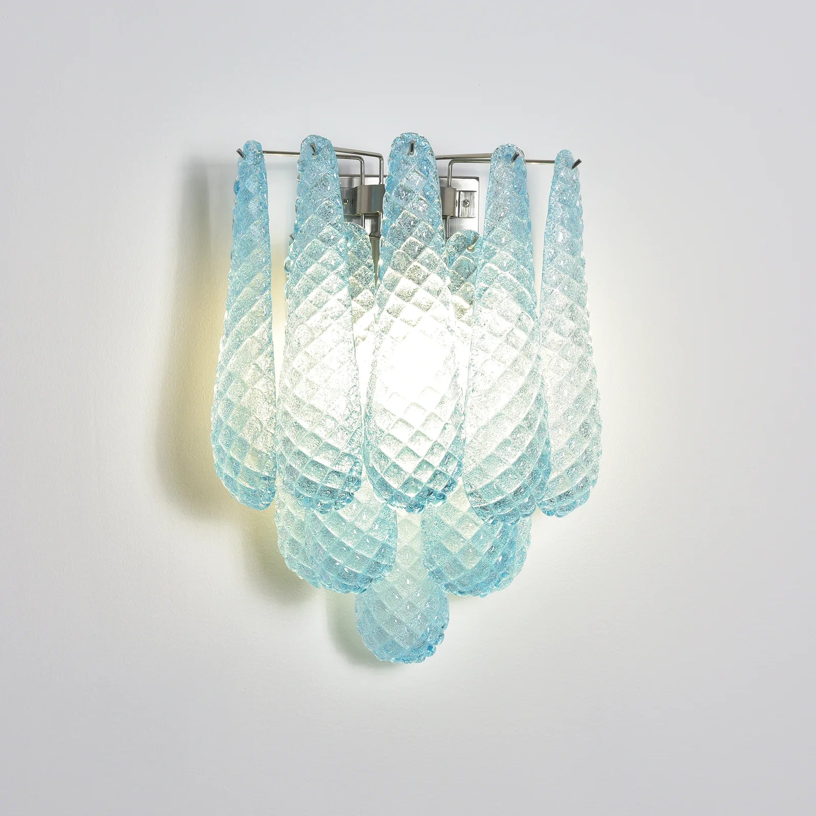 Murano Petals Glass Blue Wall Light - Nuvé