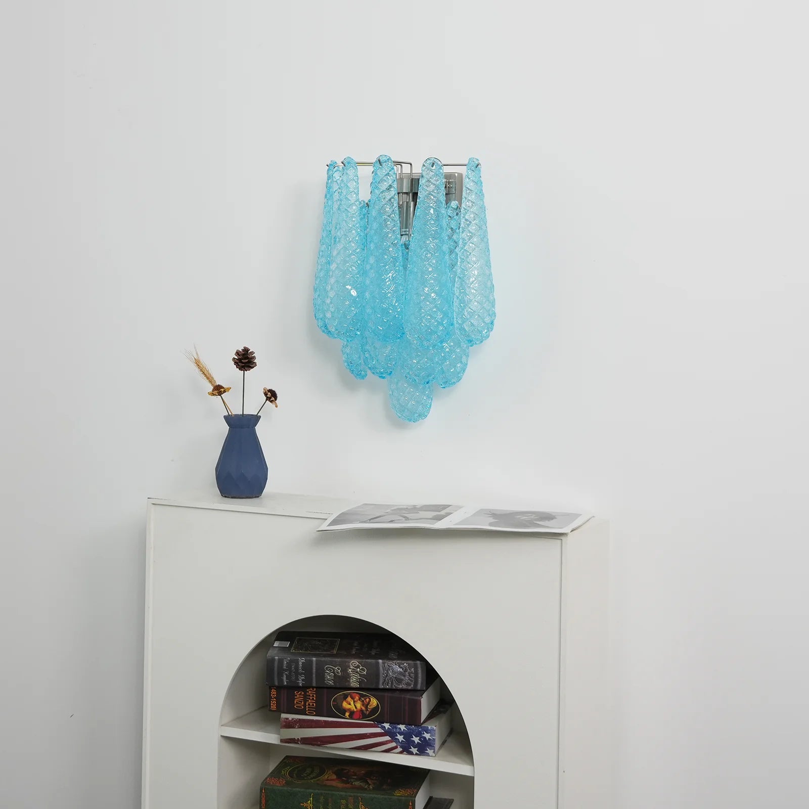 Murano Petals Blue Wall Light - Nuvé
