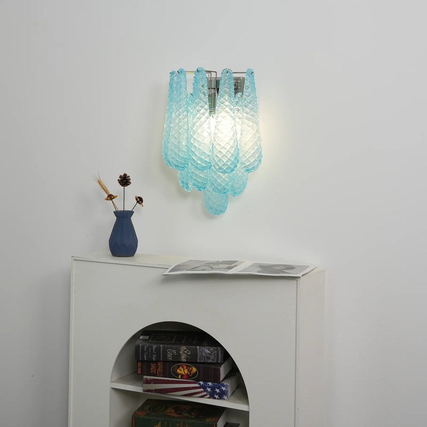 Murano Petals Blue Wall Light - Nuvé