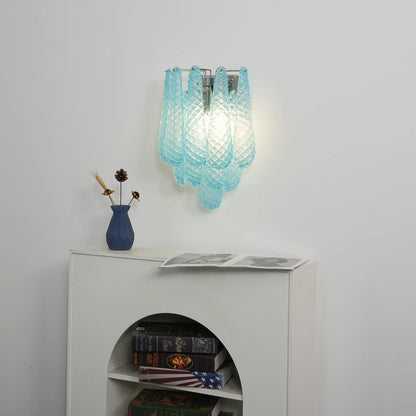 Murano Petals Blue Wall Light - Nuvé