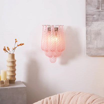 Murano Petals Pink Wall Light - Nuvé