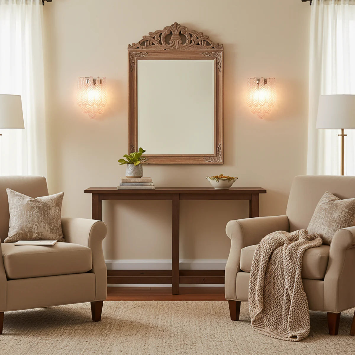 Murano Petals Glass Pink Wall Light