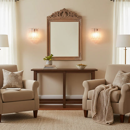 Murano Petals Glass Pink Wall Light