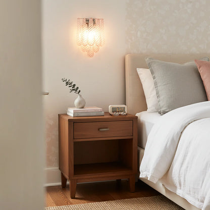 Murano Petals Glass Pink Wall Light