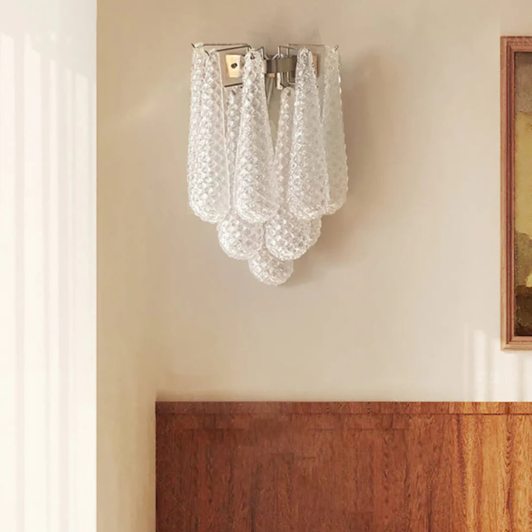Murano Petals Transparent Wall Light - Nuvé