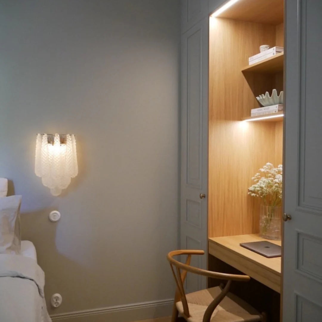 Murano Petals White Wall Light - Nuvé