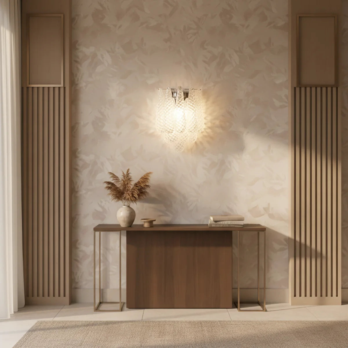 Murano Petals Transparent Wall Light - Nuvé