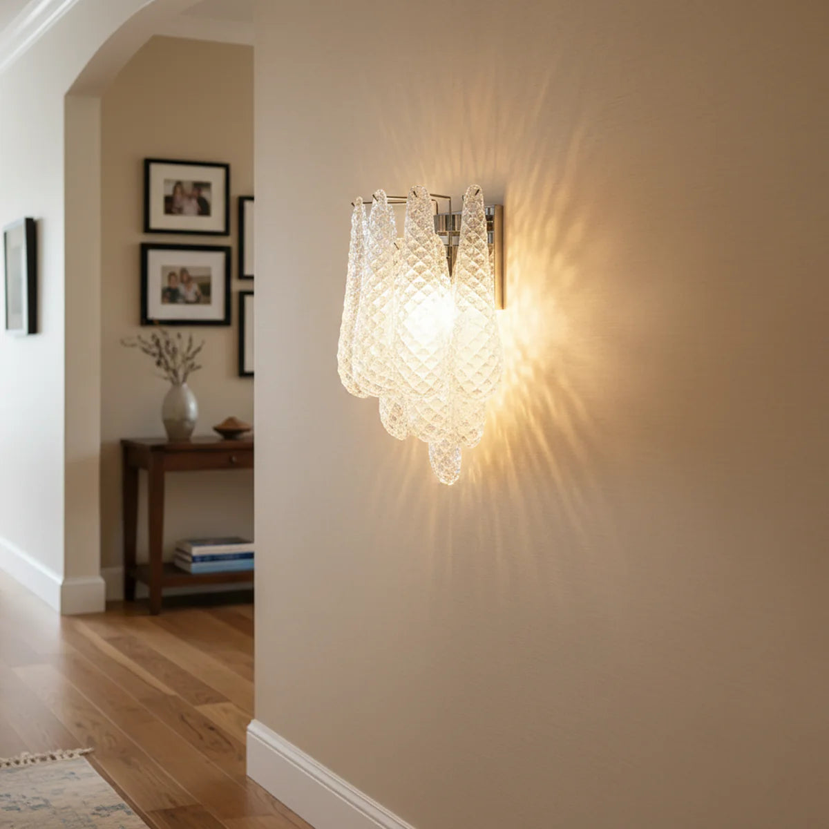 Murano Petals Transparent Wall Light - Nuvé