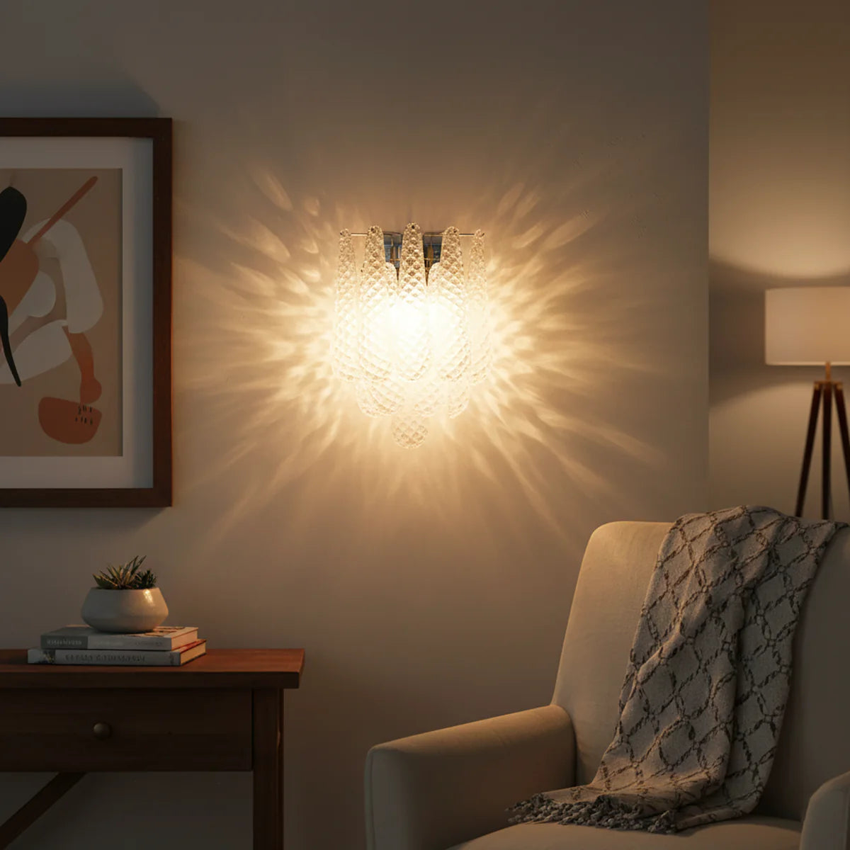 Murano Petals Transparent Wall Light - Nuvé