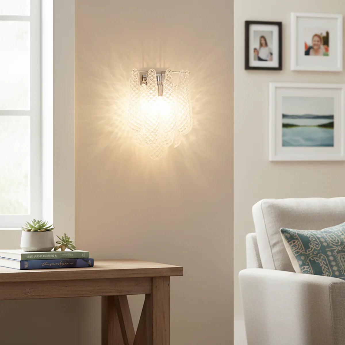 Murano Petals Transparent Wall Light - Nuvé
