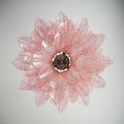 Murano Pink Ferns Glass Chandelier - Nuvé