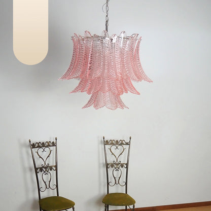 Murano Pink Ferns Glass Chandelier - Nuvé