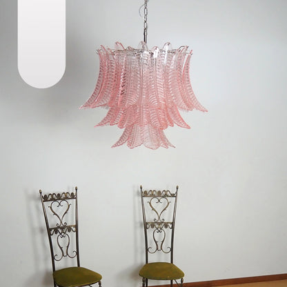Murano Pink Ferns Glass Chandelier - Nuvé